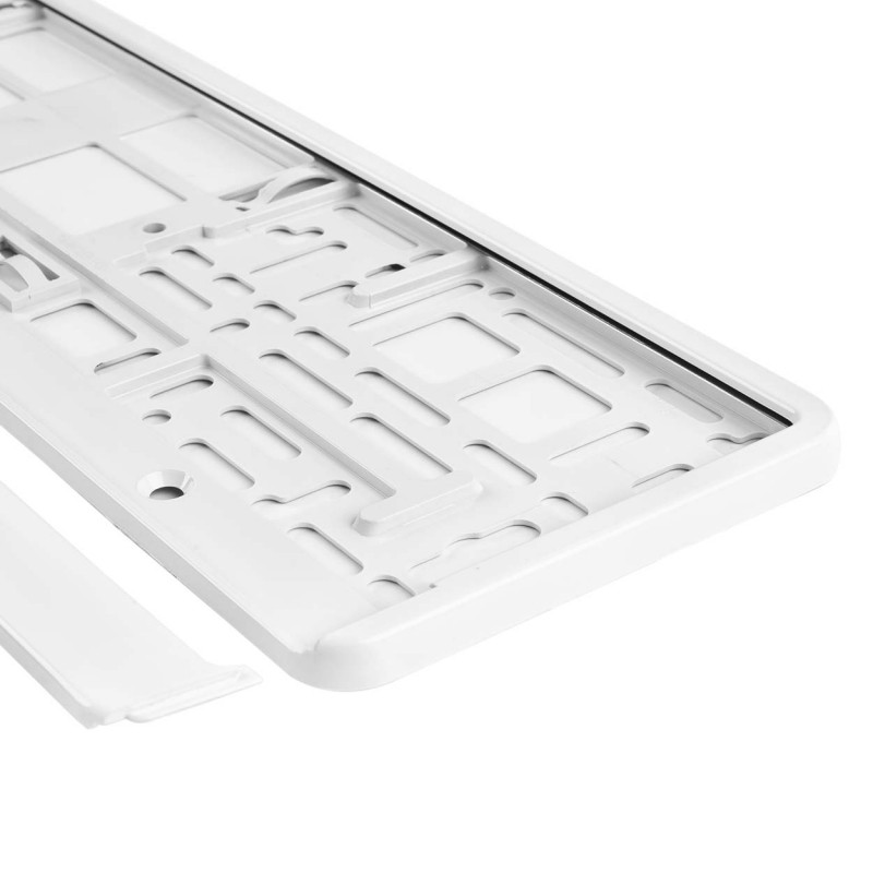 Plate number holder, white