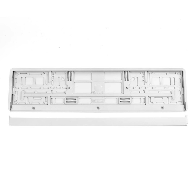 Plate number holder, white