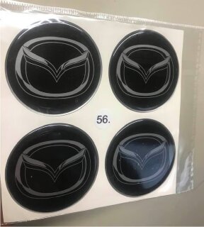 ALLOY WHEEL TRIM CENTRE CAP DECAL LOGO MAZDA, diam.56mm
