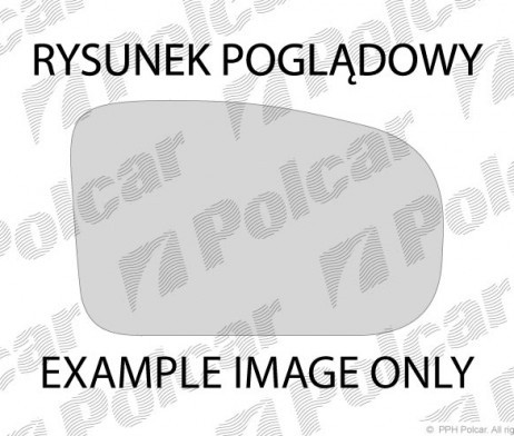 Mirror insert Mazda 121 (1987-1997), right