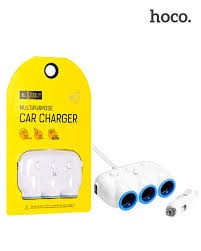 3 x Cigarette lighter splitter - HOCO 12V-24V (1A+ 2.1A USB) 