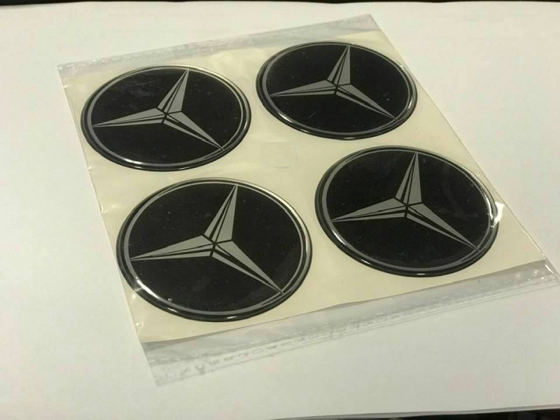 ALLOY WHEEL TRIM CENTRE CAP DECAL LOGO  MERCEDES-BENZ,  diam 56mm 