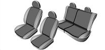 Seat cover set Mitsubishi Space Star (1998-2005)
