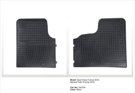 Rubber floor mat  Opel Vivaro (2014-2020)/Renault Trafic (2014-2020)