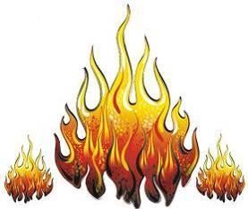Auto tattoo "Flames - yellow-red"