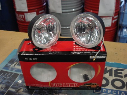 Universal fog lamp set, 90x50mm, 12V