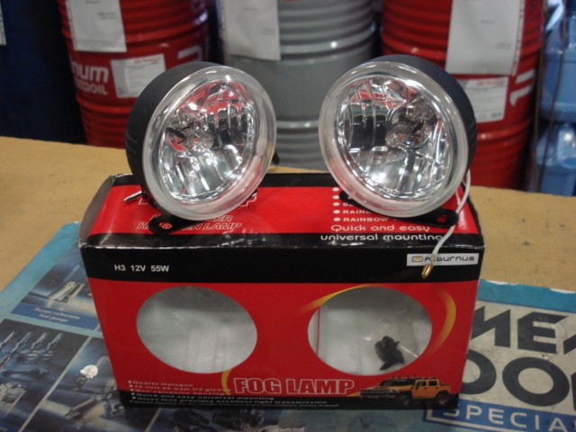 Universal fog lamp set, 90x50mm, 12V