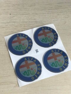 ALLOY WHEEL TRIM CENTRE CAP DECAL LOGO ALFA ROMEO 56MM