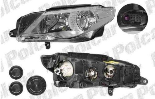 Headlamp VW Passat CC (2008-2012), left side