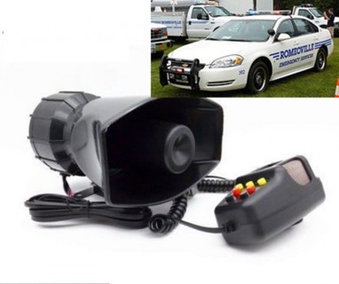 Siren horn with pult, 100W, 12V 