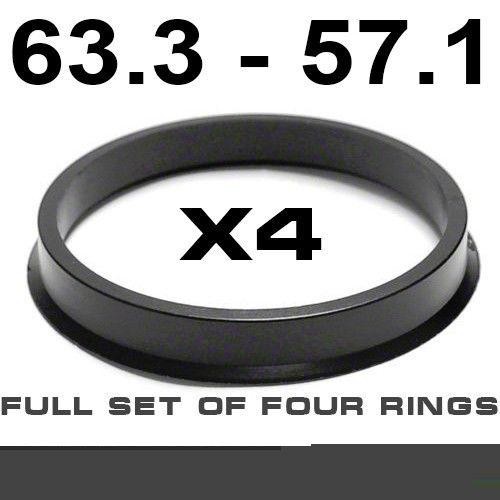 Wheel hub centring ring 63.3mm->57.1mm 