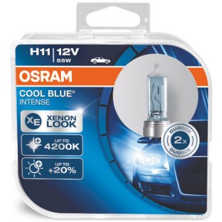 Bulb set Osram H11 55W (+20%) Cool Blue Intense (Xenon Look), 12V 