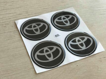 ALLOY WHEEL TRIM CENTRE CAP DECAL LOGO - Toyota, 60mm