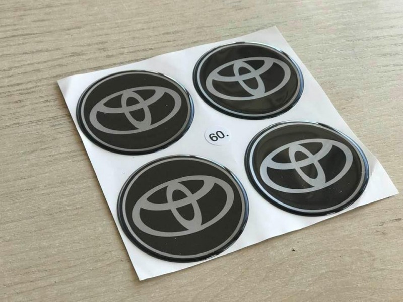 ALLOY WHEEL TRIM CENTRE CAP DECAL LOGO - Toyota, 60mm