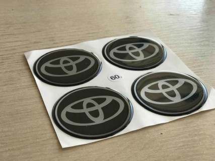 ALLOY WHEEL TRIM CENTRE CAP DECAL LOGO - Toyota, 60mm