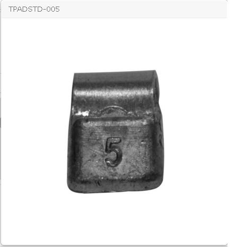 Metallic wheel balancing weights 5g., 100pcs.