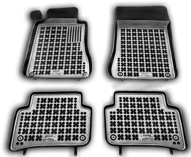 Rubber floor mat  set Mercedes-Benz C-klass W203 (2000-2007) with edges