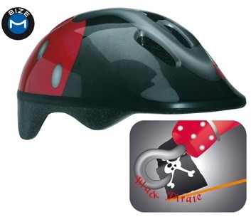Kids bicycle helmet Black Pirate -M (53-56cm)