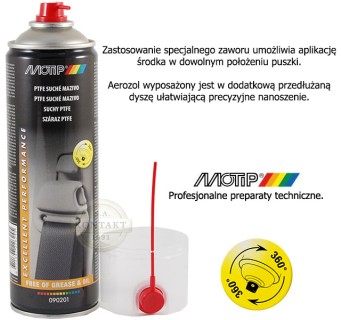 Motip PTFE Dry, 500ml.