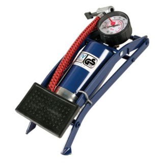 Foot pump with monometre
