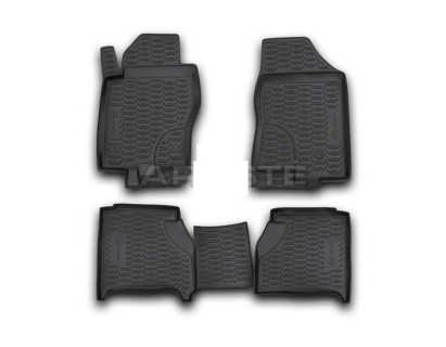3D Rubber floor mat  set  Nissan Navara (2010-2016) with edges