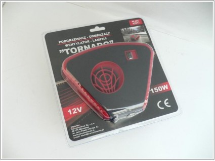 Windshield defroster with light - TORNADO, 12V, 150W 