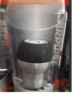 Gearbox knob, alum/black