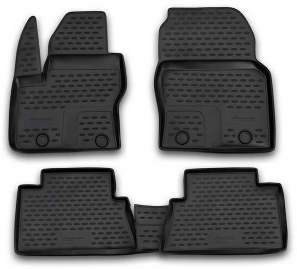 3D Rubber floor mat set Ford C-MAX (2010-2018) with edges