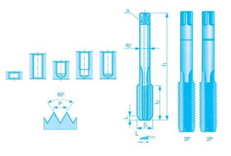 Set of hand taps M10-1,25 