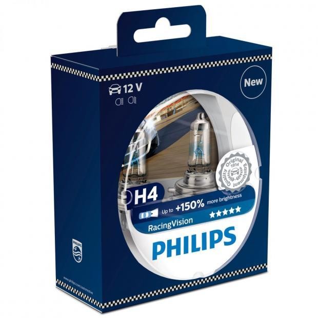 Set of PHILIPS H4 60/55W RACIN-VISION +150%, 12V