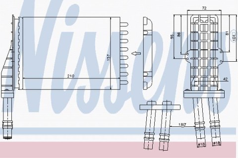 Cabin radiator Renault Espace (1996-2002), left=right