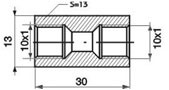 Brake hose connector, M10x1