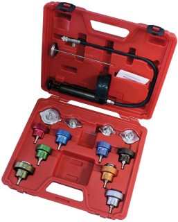 Cooling system pressure diagnostic tool set