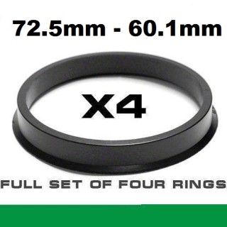 Wheel hub centring ring 72.5mm ->60.1mm
