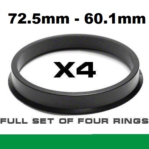 Wheel hub centring ring 72.5mm ->60.1mm