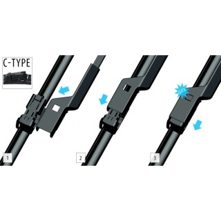 Wiperblade set Opel Meriva B (2010-2017), 70+57cm 
