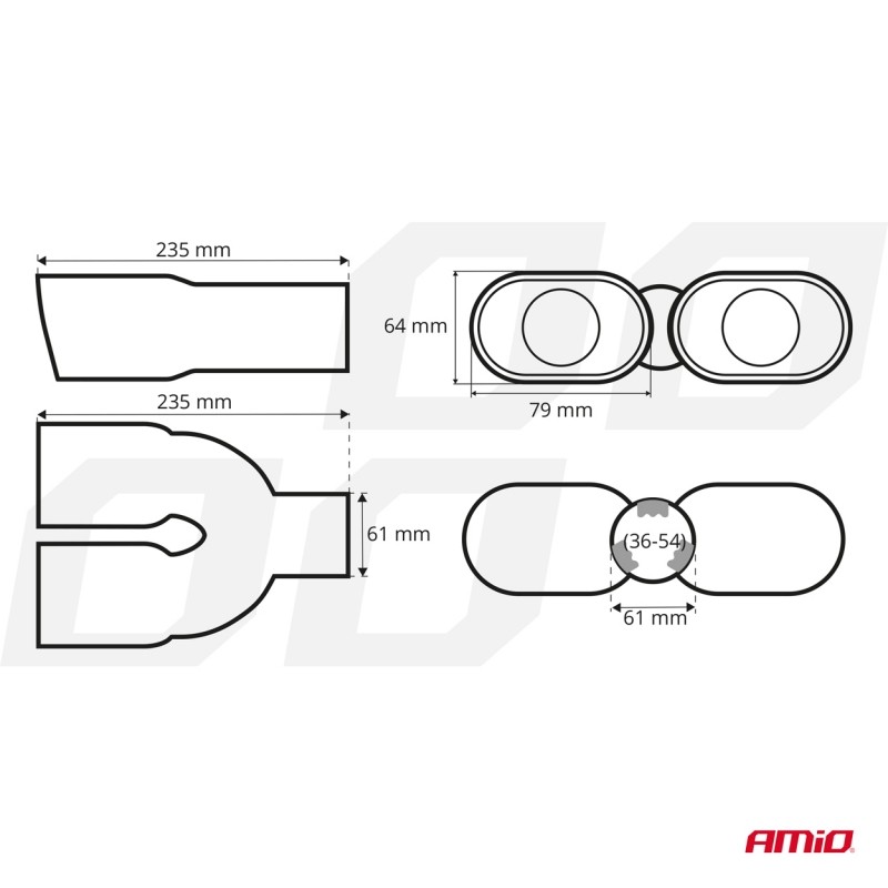 Double Muffler pipe  