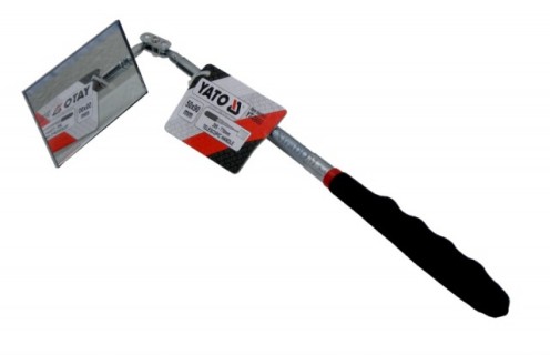 Rectangular telescopic inspection mirror