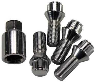 Wheel lock set, conical, M12X1.5X30