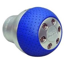Gearbox knob, alum/blue