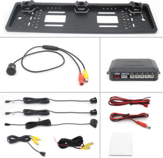 Number plate holder with rear view camera & 2 sensors