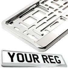 Chrome number plate holder