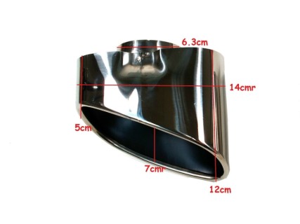 Muffler pipe end, 2pcs. for VW Touareg 2.5Tdi / BMW E70 3.0D