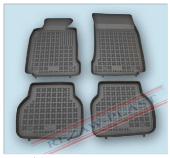 Rubber floor mat set BMW  7-serie E38 (1994-2001), with edges