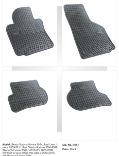 Rubber floor mats Skoda/Seat/VW