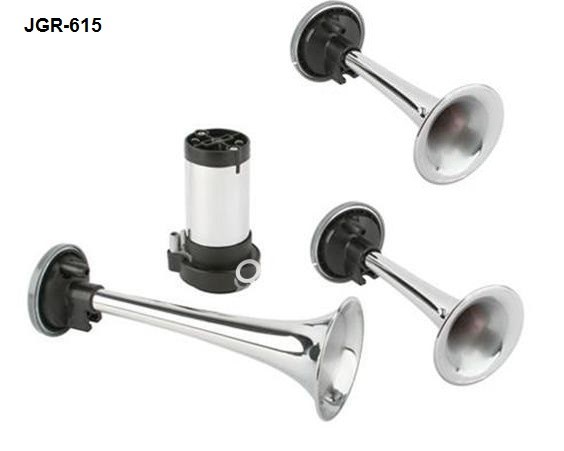 Musical style air horns (hrome), 12V