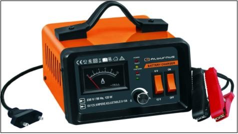 Car battery charger (adjustable) 0-10A, 6V/12V