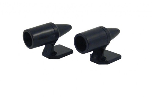 2 x Ultrasonic Car Animal / Deer Warning Whistles auto safety alert device black