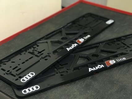 2pcs x Plate number holder -  AUDI S LINE