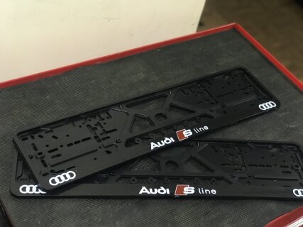 2pcs x Plate number holder -  AUDI S LINE